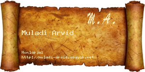Muladi Arvid névjegykártya